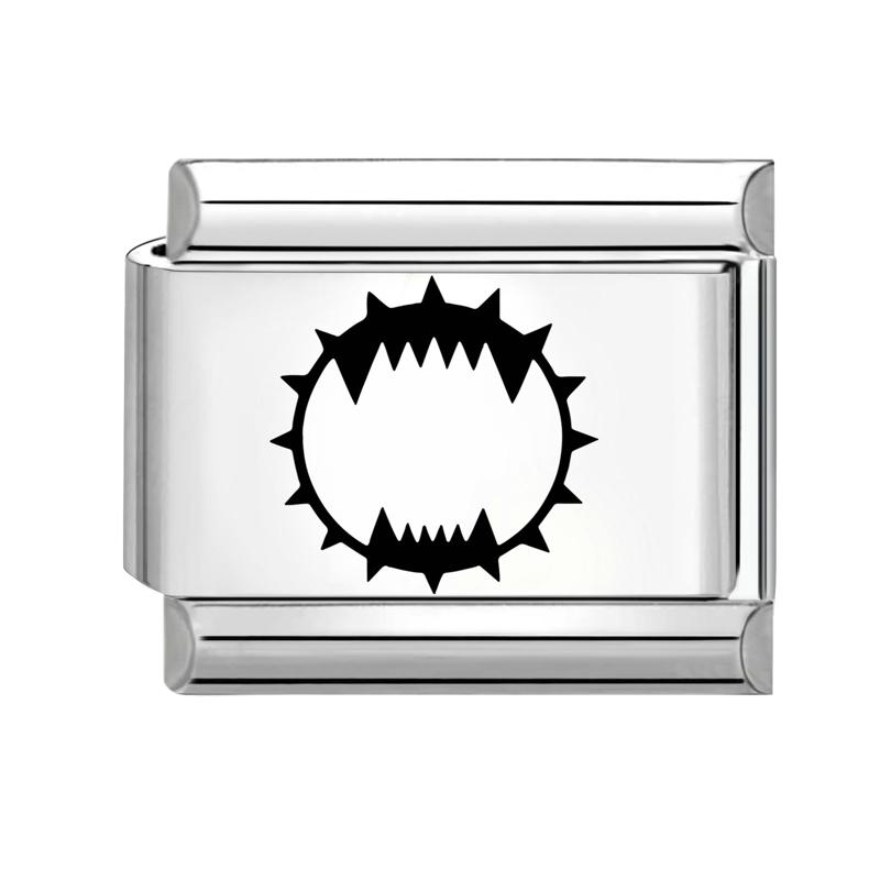 Fashion Laser Engraving Love Series Eye Sun Moon Cat Star Italian Charm Links Fit 9mm Stainless Steel Bracelet DIY Making Gift