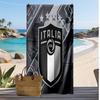 Asciugamano da Spiaggia Stampa Calcio Italia Asciugatura Rapida Super Assorbente Morbido Asciugamano da Bagno per Nuoto Spiaggia Viaggio Souvenir Regalo per Fan