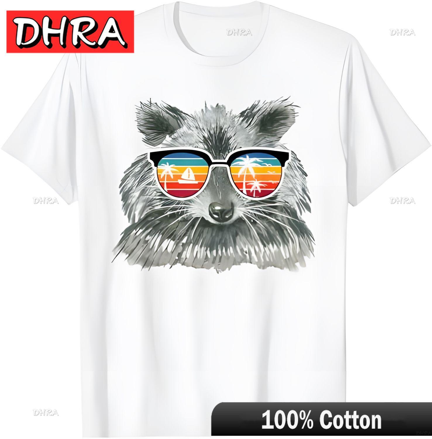 

Raccoon with Sunglasses Funny Retro Raccoon Animal Lover TShirt Edgy Colorful Minimalist Tops Shirts for Women TShirt Unisex 4XL