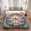 3pcs Bedding Set Butterfly Garden Includes 1 Comforter + 2 Pillowcases, Without Pillow Inserts, Soft Comfortable, Lightweight Breathable, Pr