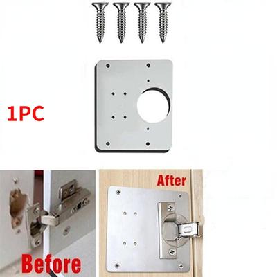 1 Stück Scharnier-Reparaturplatte für Schrank, Möbel, Schublade, Fenster, Tisch, Schranktür, Scharnier-Werkzeuge