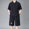 Nadměrná velikost 4XL-10XL Oversized Polo Tričko Letní Šortky Sety Vintage Oblečení Pánské 2dílná Sada