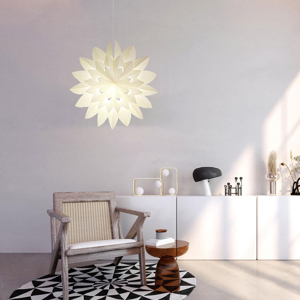 2Pcs Illuminated LED Paper Lampshade 3D Folding Style Festival Lampshade Multi-Purpose Hanging Pendant Lampshade for Home Decor