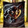 1pc Taz3 Theme Soft Flannel Throw Blanket - Digital Print, Polyester, Cozy for All Seasons, Perfect for Outdoor, and Travel