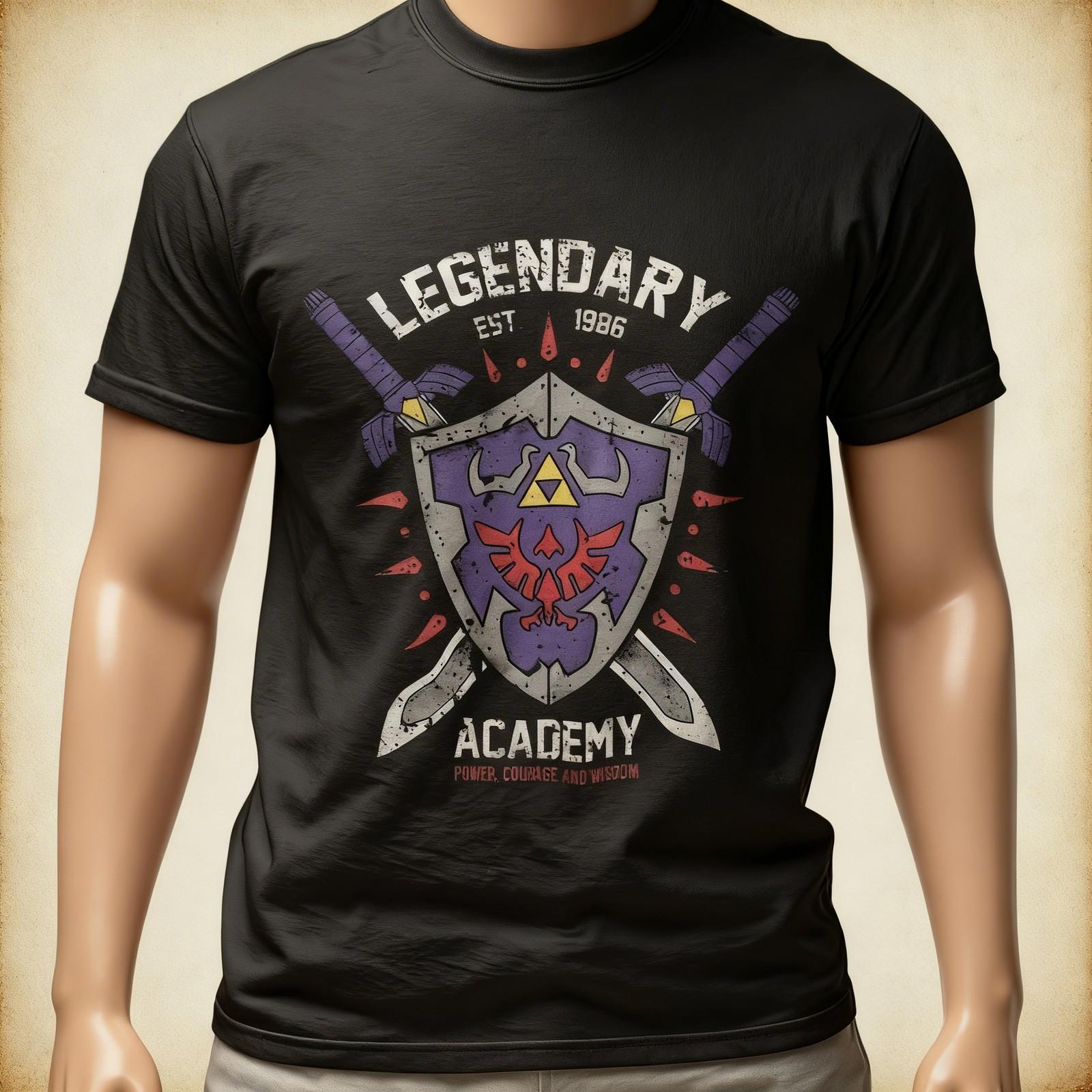 Legendary Hylian Shield  Master Sword Graphic Tee Retro Gamer Shirt Unisex Unisex T-Shirt L