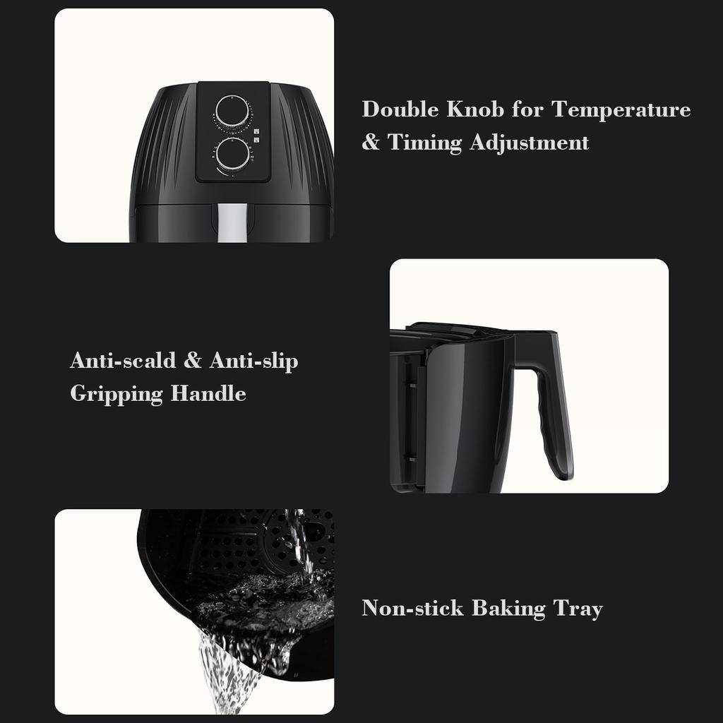 5.5L Air Fryer 1300W Electric Hot Air Fryers XL Oven Oilless Cooker with 8 Presets LCD Digital Touch Screen and Nonstick Frying Pot