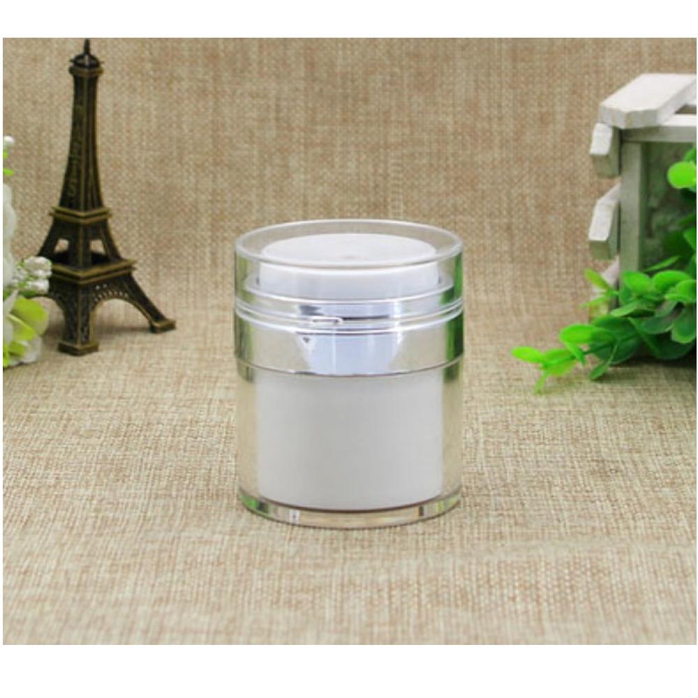15G 30G 50G Cosmetic Jar Acrylic Cream Refillable Cans Vacuum Bottle Press Style Cream Jar Vials Airless Cosmetic Container