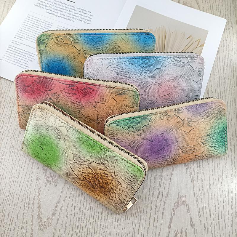 

Women s Colorful Floral Long Wallet - Clutch Purse, Coin Pouch & Card Holder 19.2*10*2.5 білий