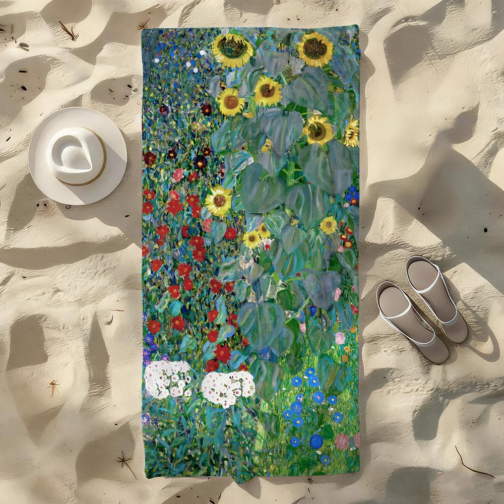 Artist G-Gustav K-Klimt Paintings Towel For Swim Yoga Gym Quick Drying Soft and skin-friendly Beach Towels All-Season
