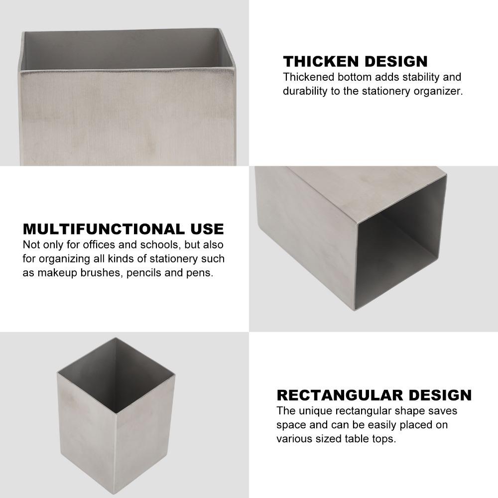 Thicken Pen Holder Durable Desktop Pen Holder Pencil Organizer  Desktop Organization серебряный