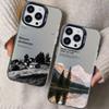 Travel Mountain Beach Proverb Laser Phone Case for Iphone 16 15 14 Pro Max Plus 17 Pro Max 13 12 Mini 11 Pro Max Cover Fundas