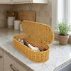 Plastic Imitation Rattan Storage Basket Large Capacity Sundries Storage Box  Kitchen