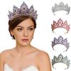 Sparkling Zinc Zinc Alloy Princess Crown Elegant Rhinestone Pageant Diadem  Wedding Party Supplies