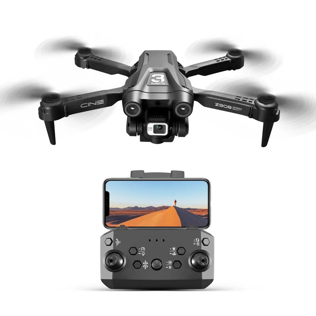 Z908 Pro Drone 4K HD Camera Mini Dron Optical Flow Localization One Click Take Off O Toysn 3-side Aviodance Quadcopter Gift