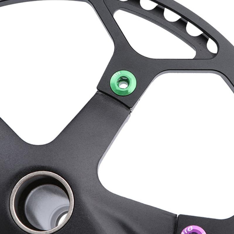 5pcs Aluminum Alloy Chainring Bolts Single Chainwheel Bolts Nut Single Speed Chainwheel Screws for Road, Mountain Bike