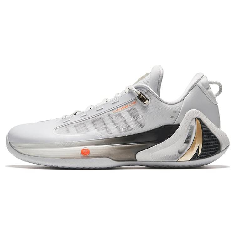 

new ANTA GH4 Basketball Shoes Men Low Top Sand Grain Gray/Castle Gray 42.5