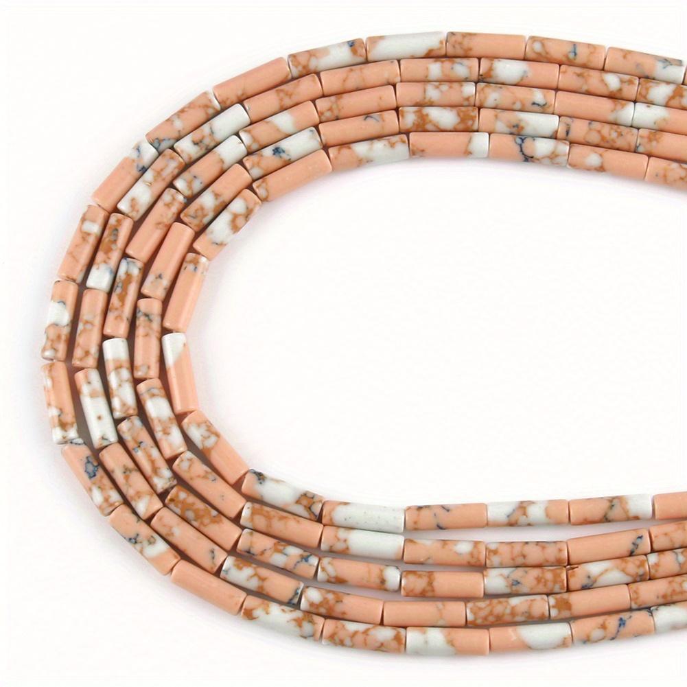 1pcs Natural Stone Tube Bead Sediment Jaspers Loose Cylinder Beads for Jewelry Making DIY Chakra Bracelet Accessories 15" 13x4mm