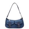 Retro foreign shoulder women's bag 2025 new popular niche design hand carry fashion baguette bag Korean version armpit bag