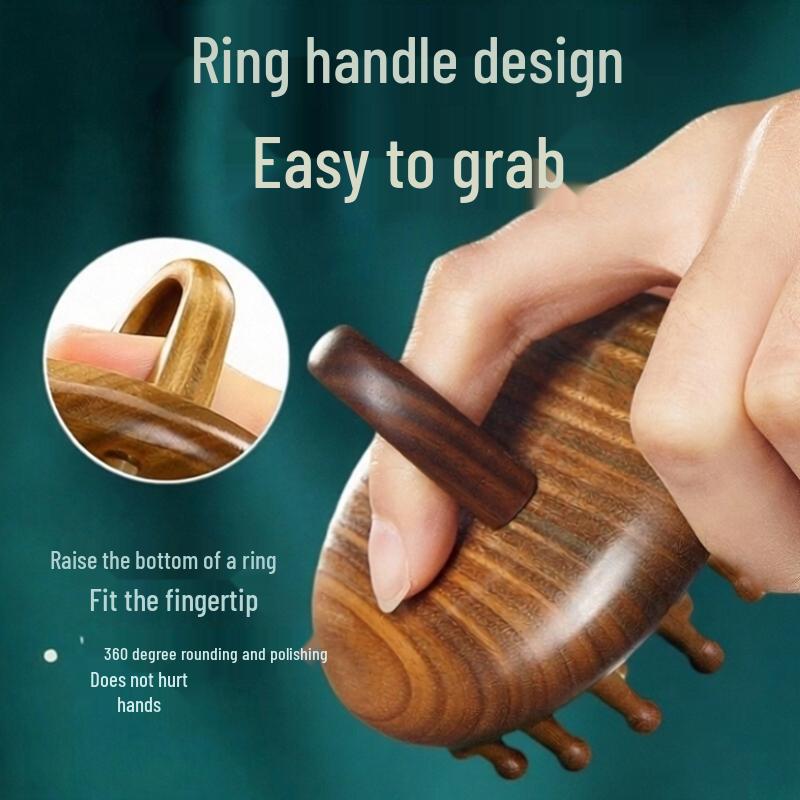 Sandalwood Scalp Massage Comb for Hair Growth and Meridian Therapy