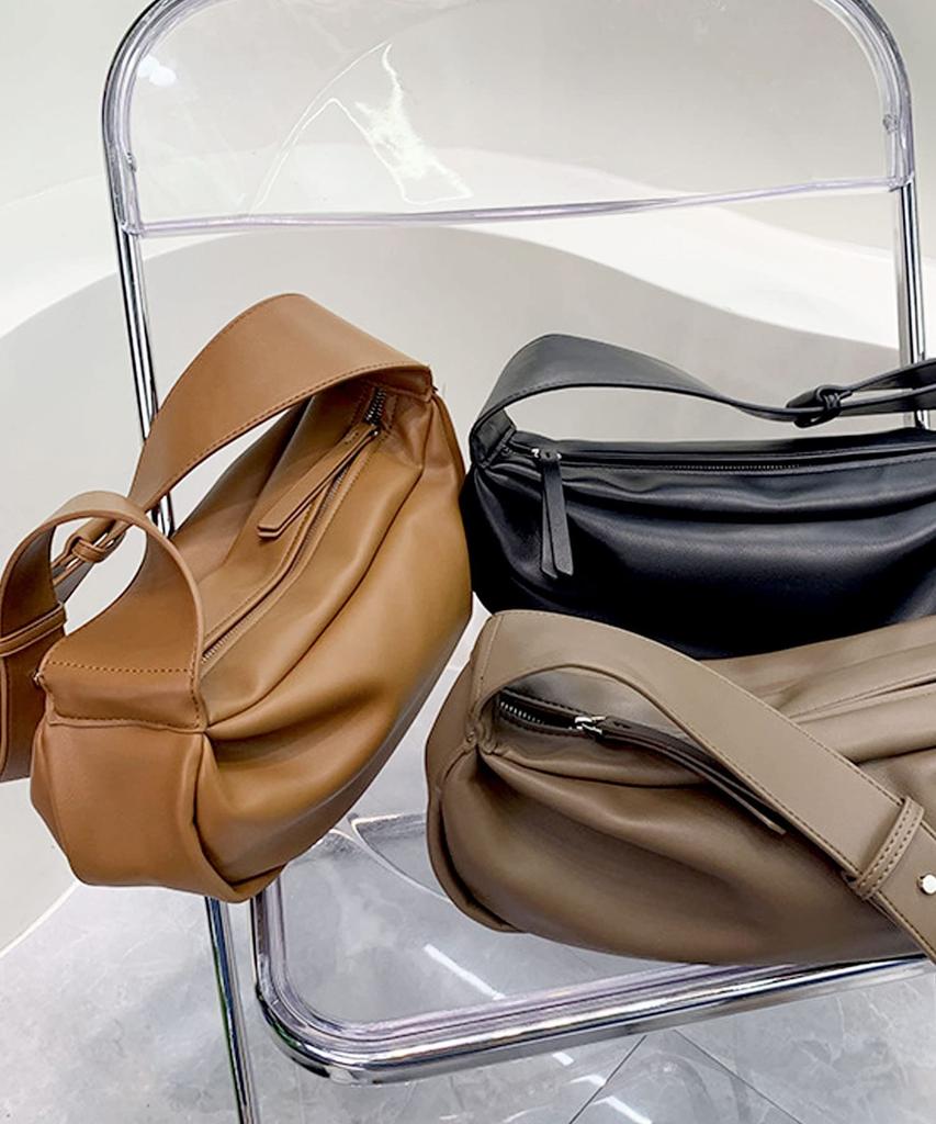 Ninon Women's Shoulder Bag, Wide, Single-Handle, Comfortable, Horizontal, PU Leather, Mini Shoulder Bag, Stylish, Casual, Simple, Office, Faux