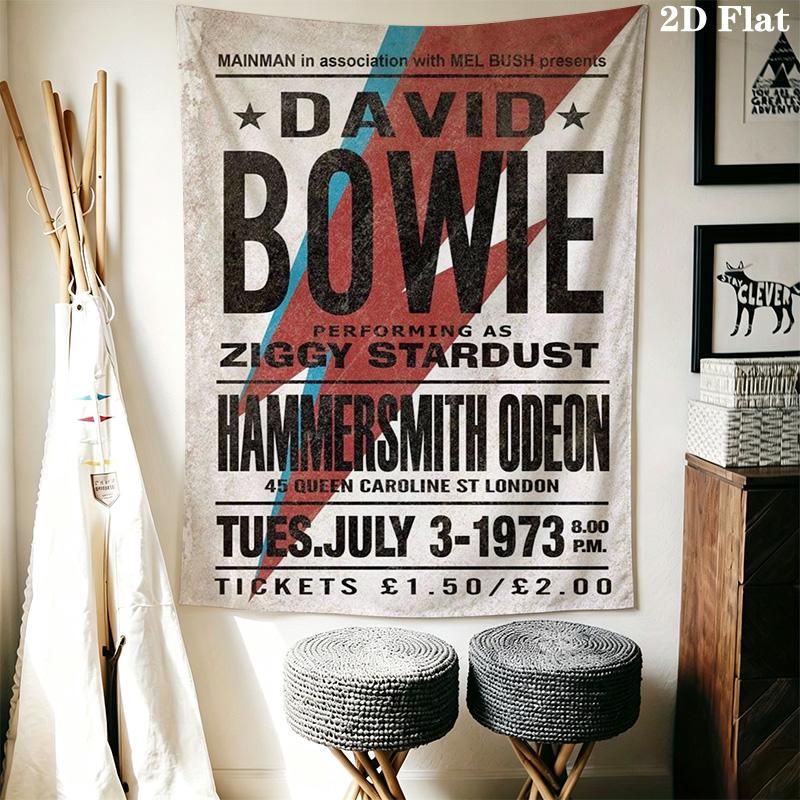David Bowie Ziggy Stardust Concert Poster Tapestry Wallmounted Background Cloth Atmospheric Background Cloth Wall Decoration