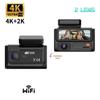 4K 2/3-Lens Dash Cam, WiFi, Night Vision, Phone Sync, 24-Hour Parking Monitor