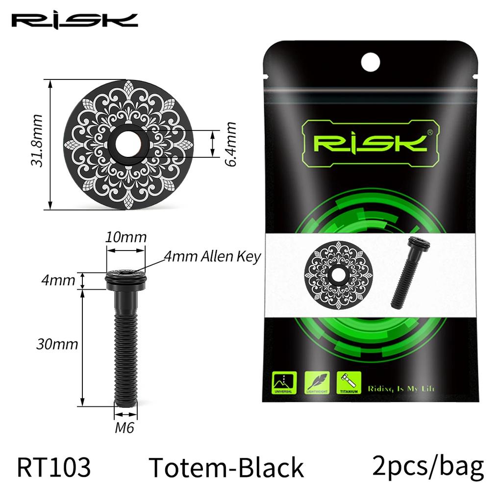 Mountain Bike Headset Cover Titanium Alloy 28.6mm Compatible for Road Mountain Bikes Lightweight Durable woohoo