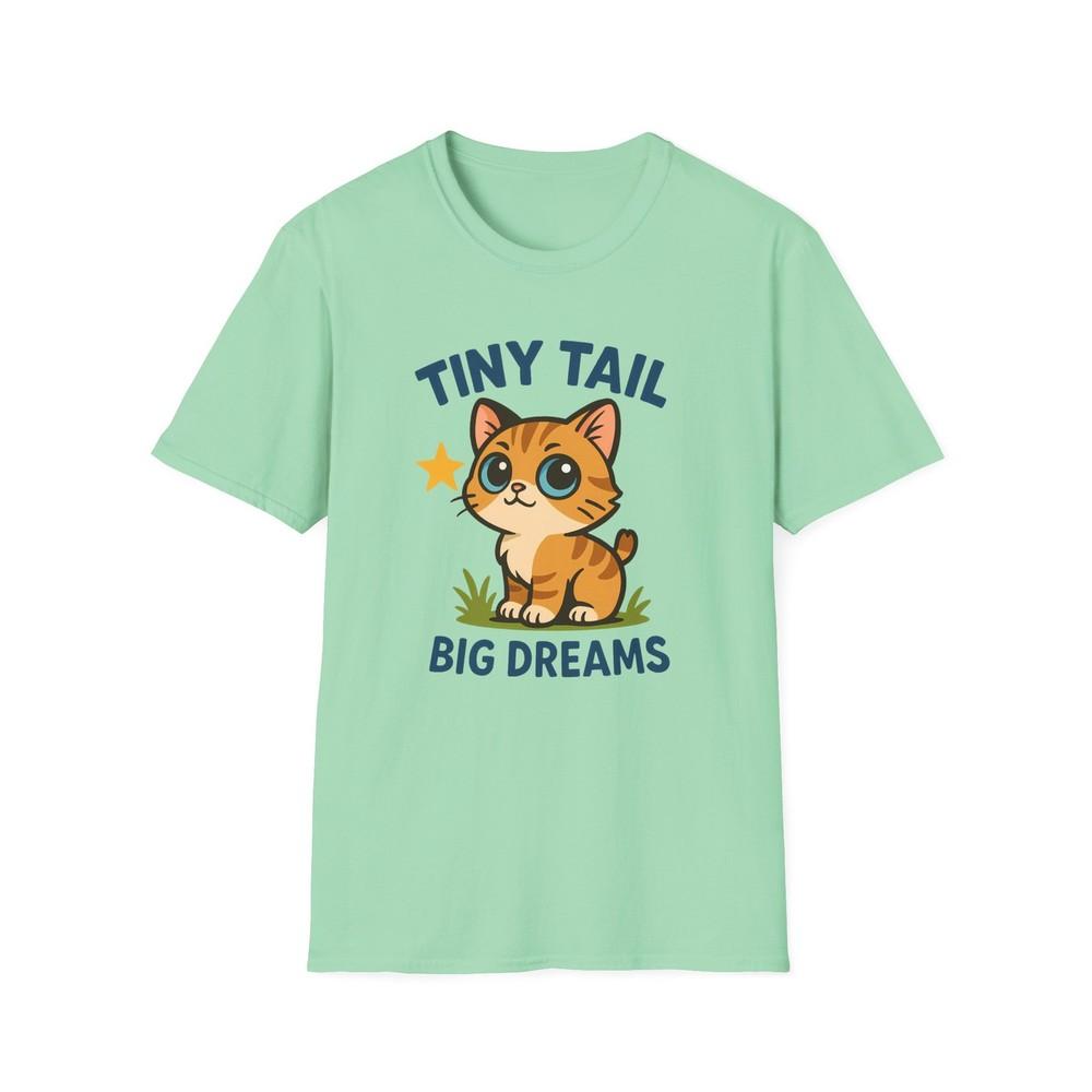 

Unisex Softstyle T-Shirt Manx Kitten Big Dreams Hopeful Star Cat Tee 2XL
