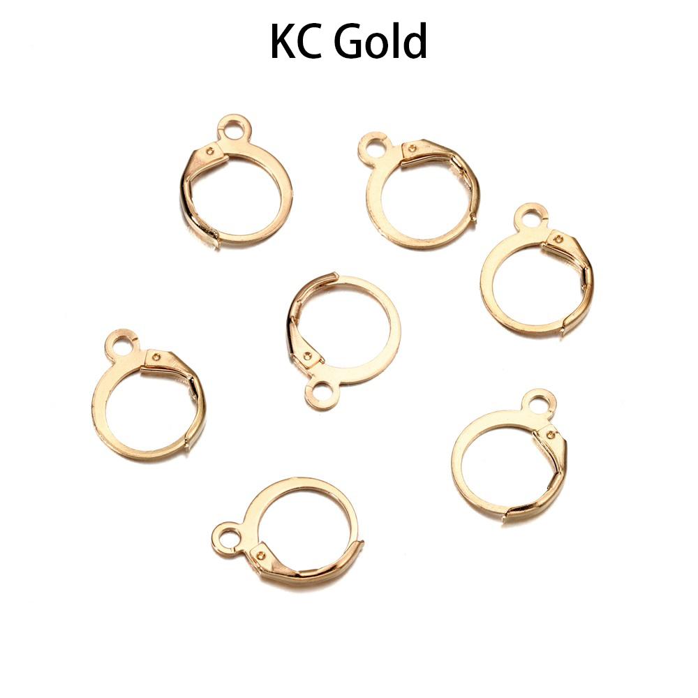 50pcs/lot Gold Silver French Lever Earring Hooks Wire Settings Base Hoops Earrings For DIY Jewelry Making Supplies Wholesale