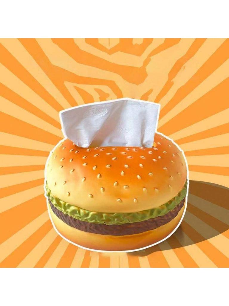 1pc Hamburger tissue box, living room tissue box, household tissue box, tissue box, home bathroom decoration, bathroom storage
