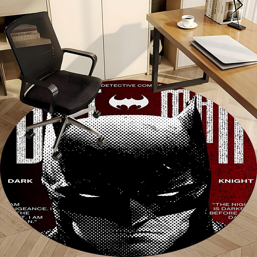 1pc Batman Office Round Area Rug, Under Office Chairs Bedroom Living Room Home Decor, Room Deco, Available In Various Sizes