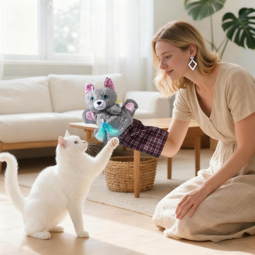 Kočičí zápasnická hračka Stimulační hračka Potřeby pro mazlíčky Loutka kočičího sumo zápasníka Hrací rukavice Pro zábavu Ulevuje od nudy Mentální