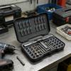 Compacts ratchets Tool Kit Featuring 50 Magnetic And Bidirectional ratchets System For Efficient Screw Driving In Tight