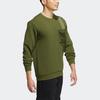 Adidas Neo Classic Three-Stripe Logo Patch Pocket Long-Sleeve Sports Sweatshirt Men Tops Olive-Green HM2018