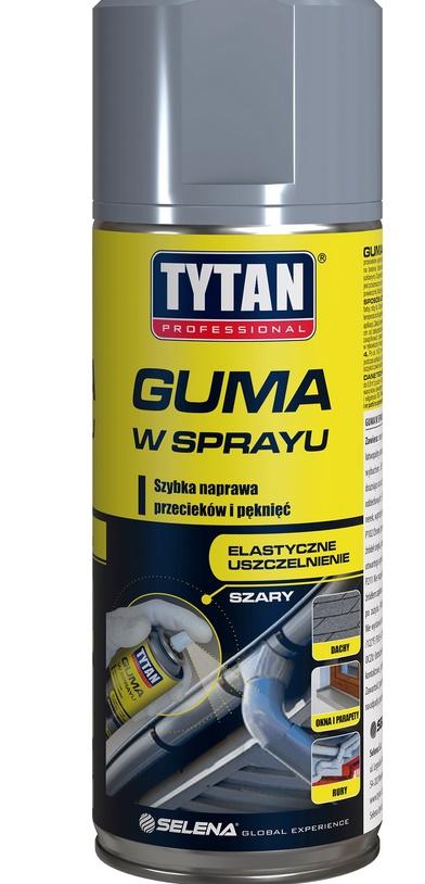 Tytan Guma W Sprayu 400 Ml Szary - Sil Dek Gu S