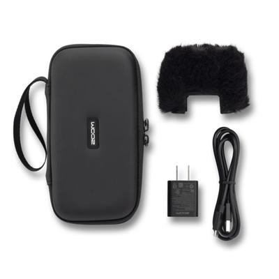 Pacote de acessórios para ZOOM H2essential Hairy especial adaptador AC APH-2e protetor de vento, estojo, cabo USB-C,