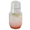 Retro Transparent Glass Water Bottle Embossed Pattern Large Capacity Glass Cups with Cup Cold Water Kettle Coffee Drinking