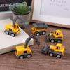 5Pcs/Set Educational Children'S Toy Building Blocks Engineering Vehicle Model Mini Cars Excavator Crane Dump Truck