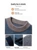 Men's 100% Wool Round Neck Sweater - 2025 Winter Fashion, Thickened Warm Base Layer for Young and Middle-Aged.