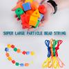 Children'S Bead String Threading Rope Puzzle Concentration Training Large Particle Building Block Toy