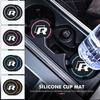 For Volkswagen VW 2pcs Car Cup Holder Coaster PVC Non Slip Shock Absorbent Pad Tiguan CC Jetta Polo Golf 4 5 6 Passat B5 B6 B7 Ed5