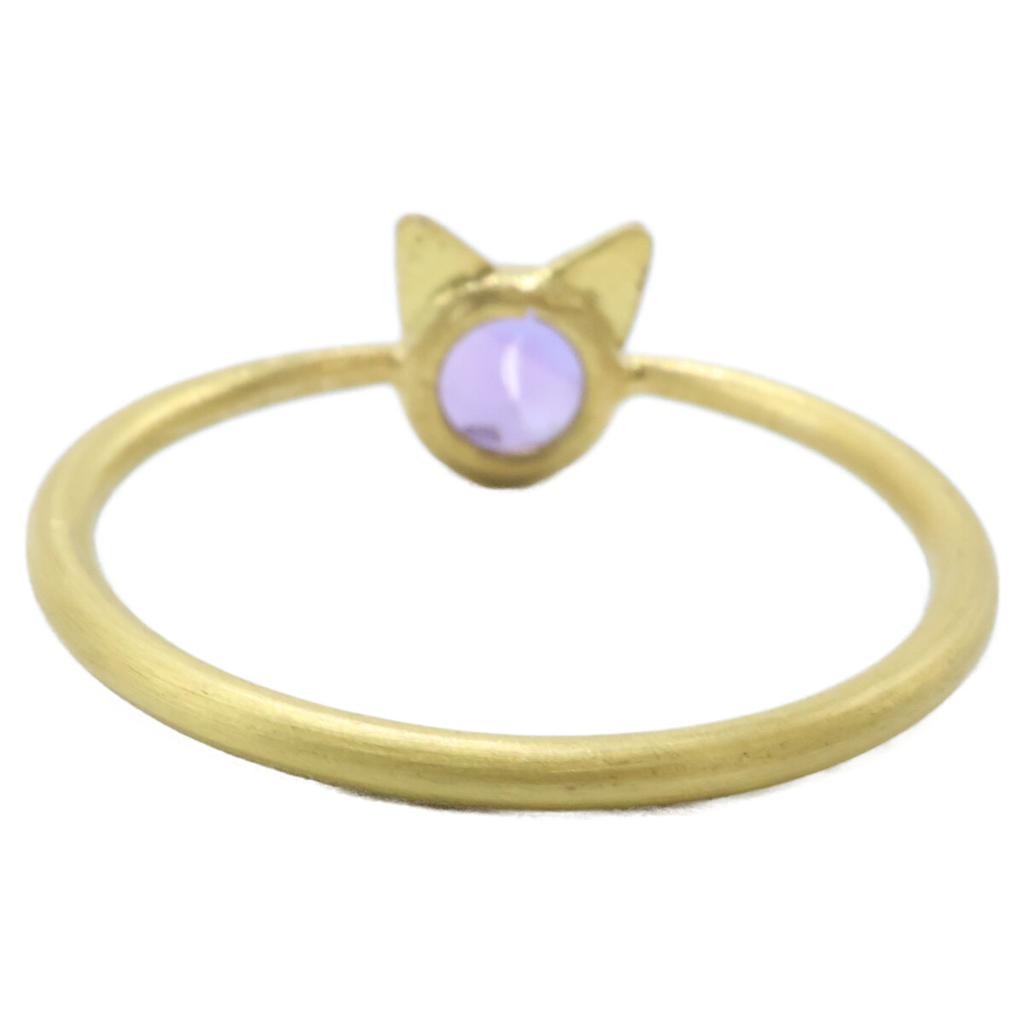 Marie-Helene de Taillac 22KYG 0.21ct Amethyst Little Cat Ring ring Yellow GoldUsed