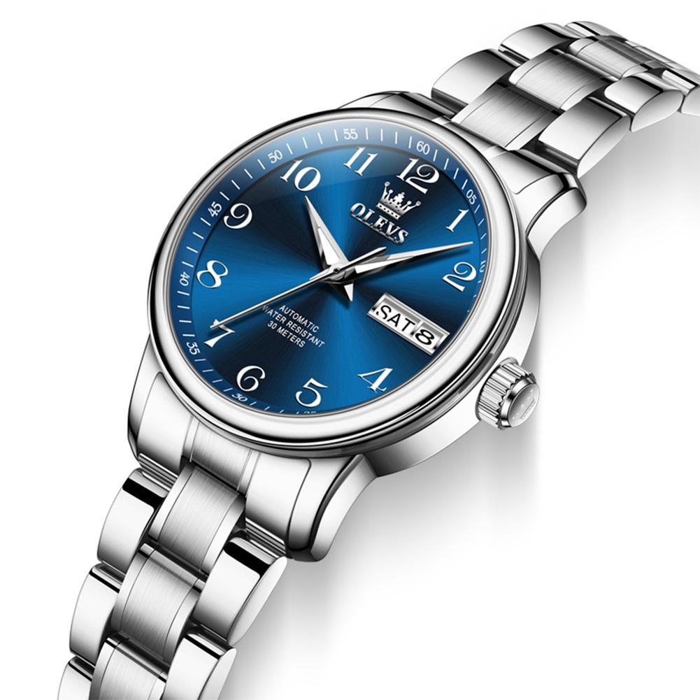 OLEVS Luxury Watch for Woman Ladies Elegant Automatic Mechanical Watch Waterproof Luminous Date Stainless Steel Women's Watches