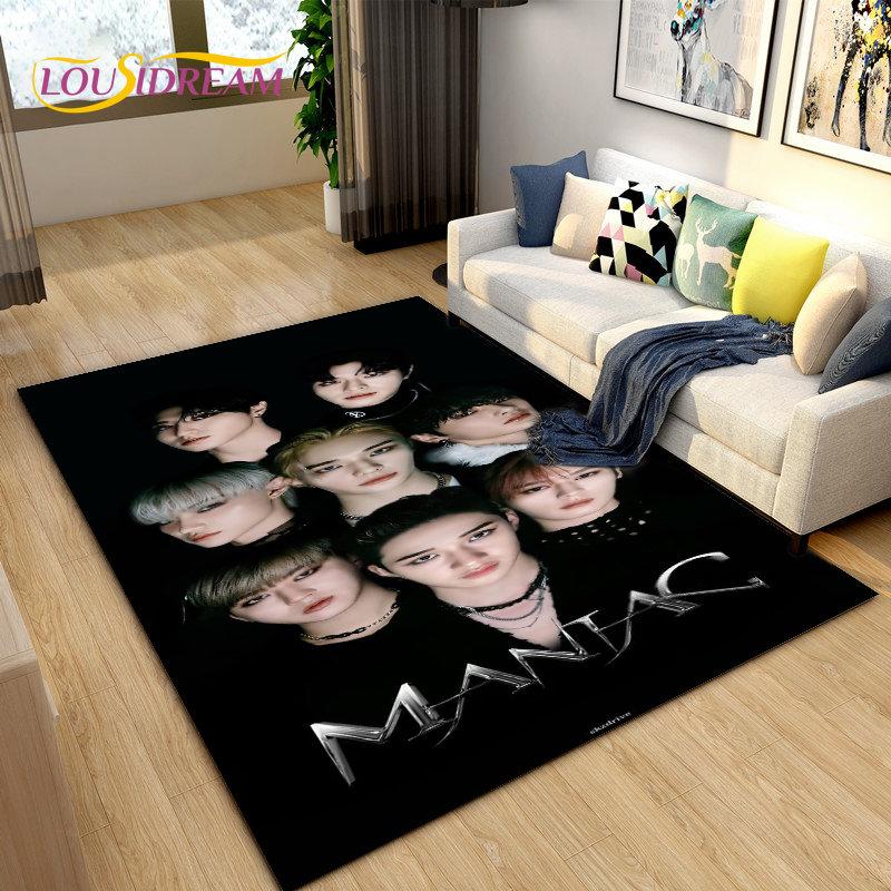 Stray Kids Kpop Singer Area Rug Large,Carpet Rug for Living Room Bedroom Sofa Doormat Decoration, Kids Play Non-slip Floor Mat