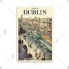 Ireland Cityscape Vintage Metal Sign Dublin Retro Decorative Plaque for Home Bar Club Wall Art Gift Idea