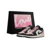 Air Jordan 1 Abrasion Resistant Low Top Skateboard Shoes Unisex Black White Pink 553560-081(Team577-S-BOX)