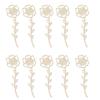 Wooden Wildflower Decors,Wood Flower Cutout for DIY Crafts,Wall Decors Hanging Florals Sculpture Wildflower Stems