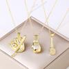 Fashion Baseball Tennis Racket Boxing Gloves Zircon Pendant Necklace for Men Women Sports Party Zircon Birthday Gift