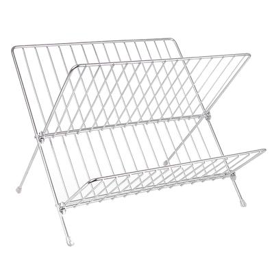 Dish Drainers Foldable X Shape 2 Tier Dish Drying Rack Dinner Plate Bowl Drying Holder Rack for