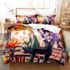 Anime Fantasy Style Duvet Cover + 2 Pillowcases, Noragami Stray God Printed Bedding Set Soft Material Holiday Birthday Gift